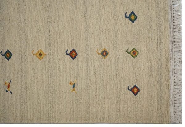 Noor Beige Hand Knotted Soumak Carpets