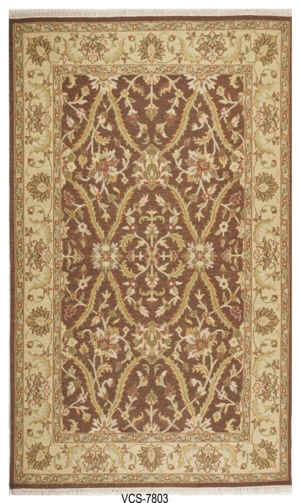 Rajwada Beige Hand Knotted Soumak Carpets