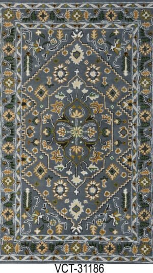 Mehfil Grey Hand Tufted Woolen Carpets