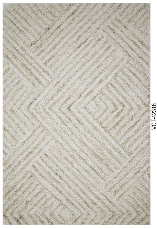 Ivory Cascade Hand Tufted Broadloom Roll Carpets