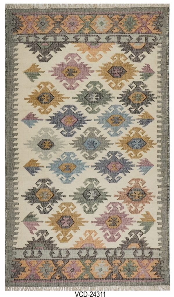 Mehfil Kilim Hand Woven Woolen Rug