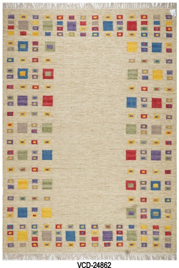 Navrang Kilim Hand Woven Woolen Rug