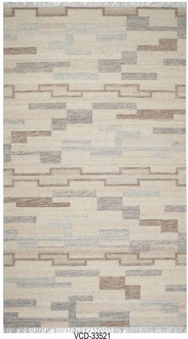 Tara Blocks Hand Woven Woolen Rug