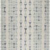 Azure Hourglass Hand Woven Woolen Rug