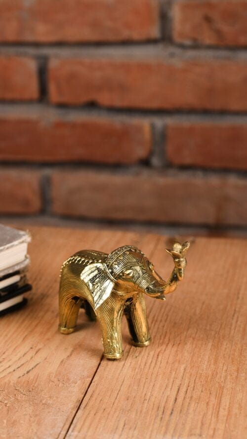 Small Elephant Dhokra Art