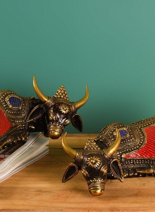 Pair of Shiv Nandi for Home Decor