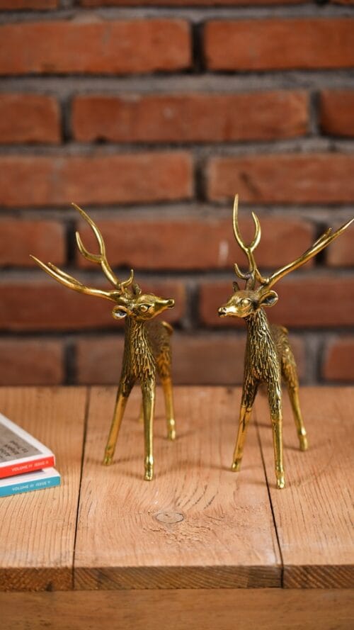 Pair of Reindeer Statue