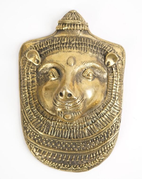 Dhokra Wall Hanging Lion Face