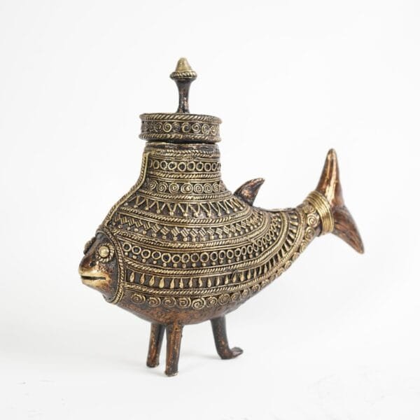 Dhokra Art Fish Box