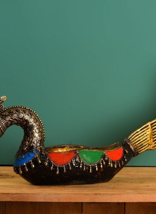 Peacock Dhokra Art