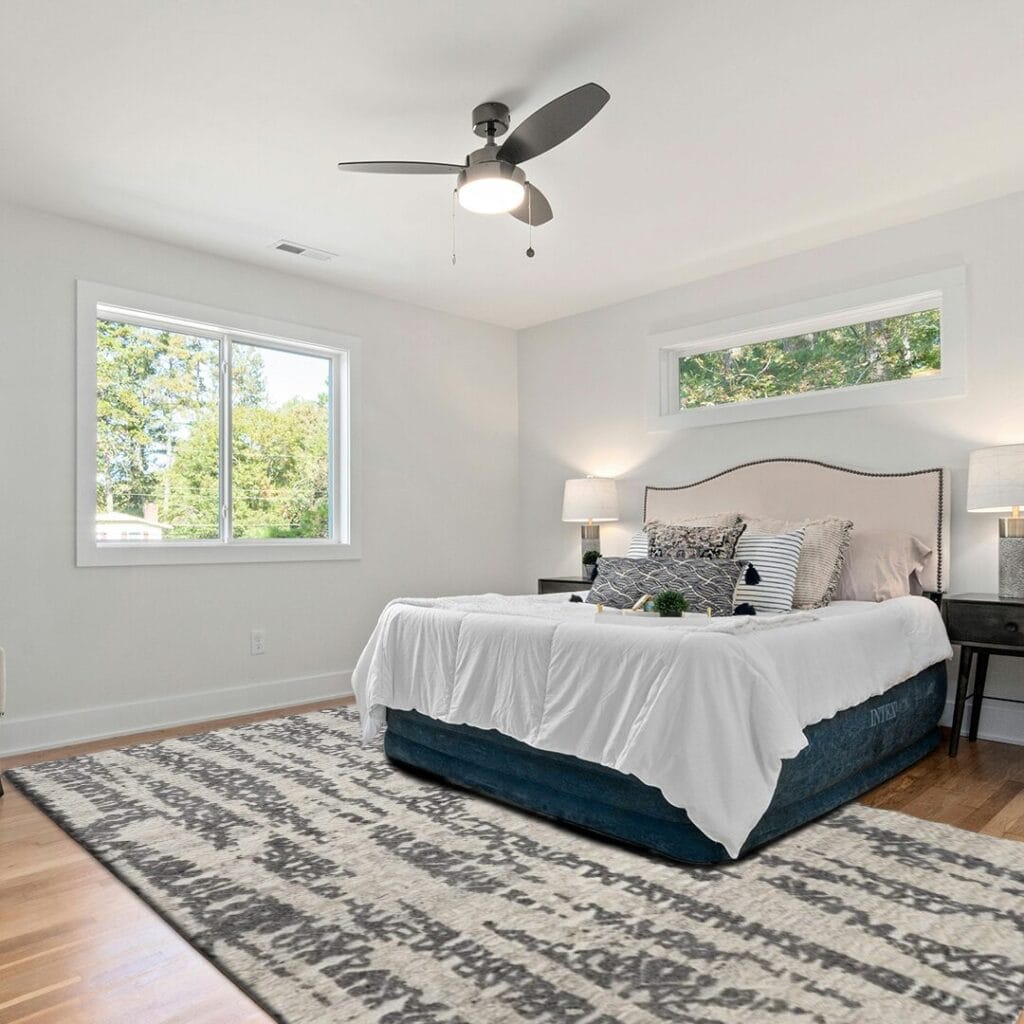 Area rug be placed in a bedroom