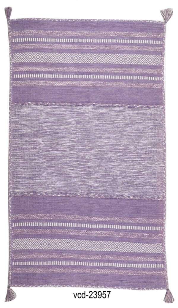 Amaya Purple Hand Woven Cotton Rug