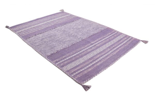 Amaya Purple Hand Woven Cotton Rug