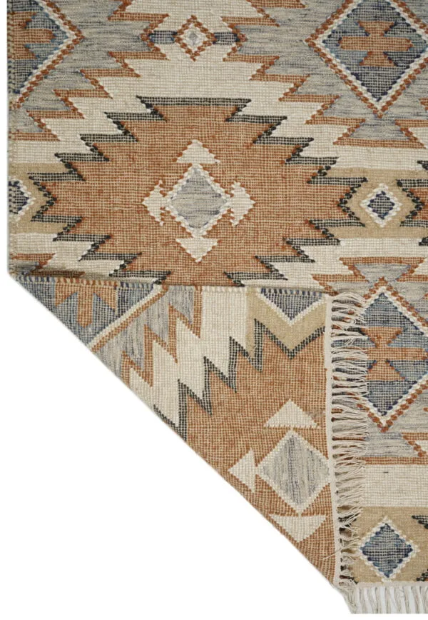 Kaveri Brown Hand Woven Woolen Rug