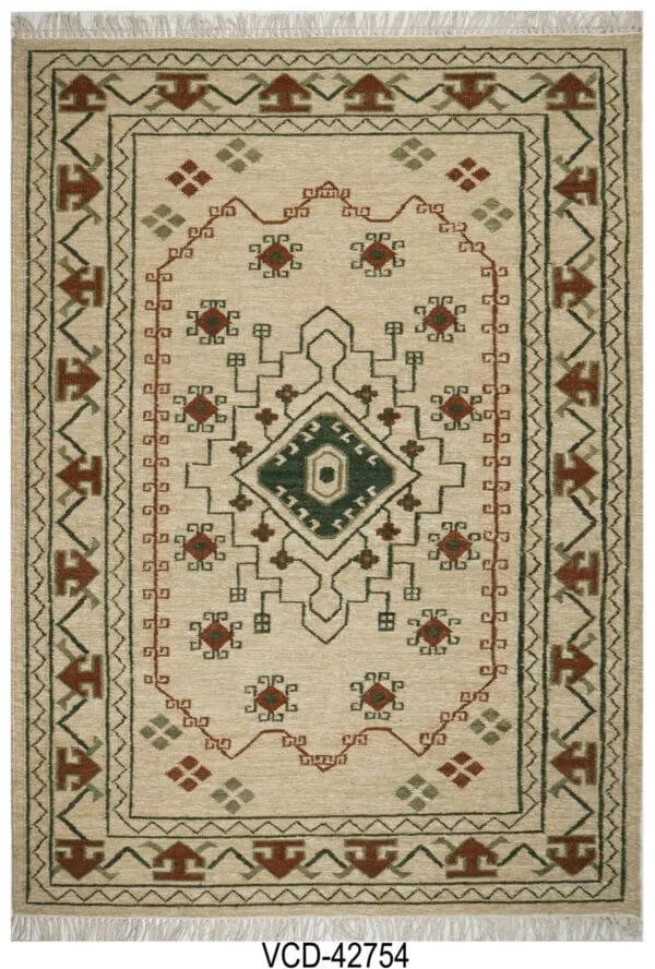 Kanchan Medallion Hand Woven Woolen Kilim Rug