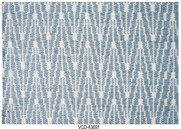 Ocean Mirage Zigzag Hand-Woven Polypropylene Broadloom Rug