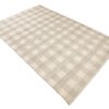 Beige Checkered Harmony Hand Woven Woolen Rugs