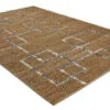 Square Link Brown Hand Woven Jute Rugs