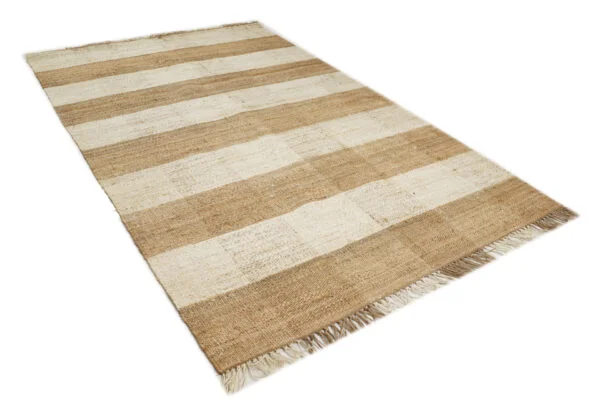 Ivory Bandhani Hand Woven Jute Rugs