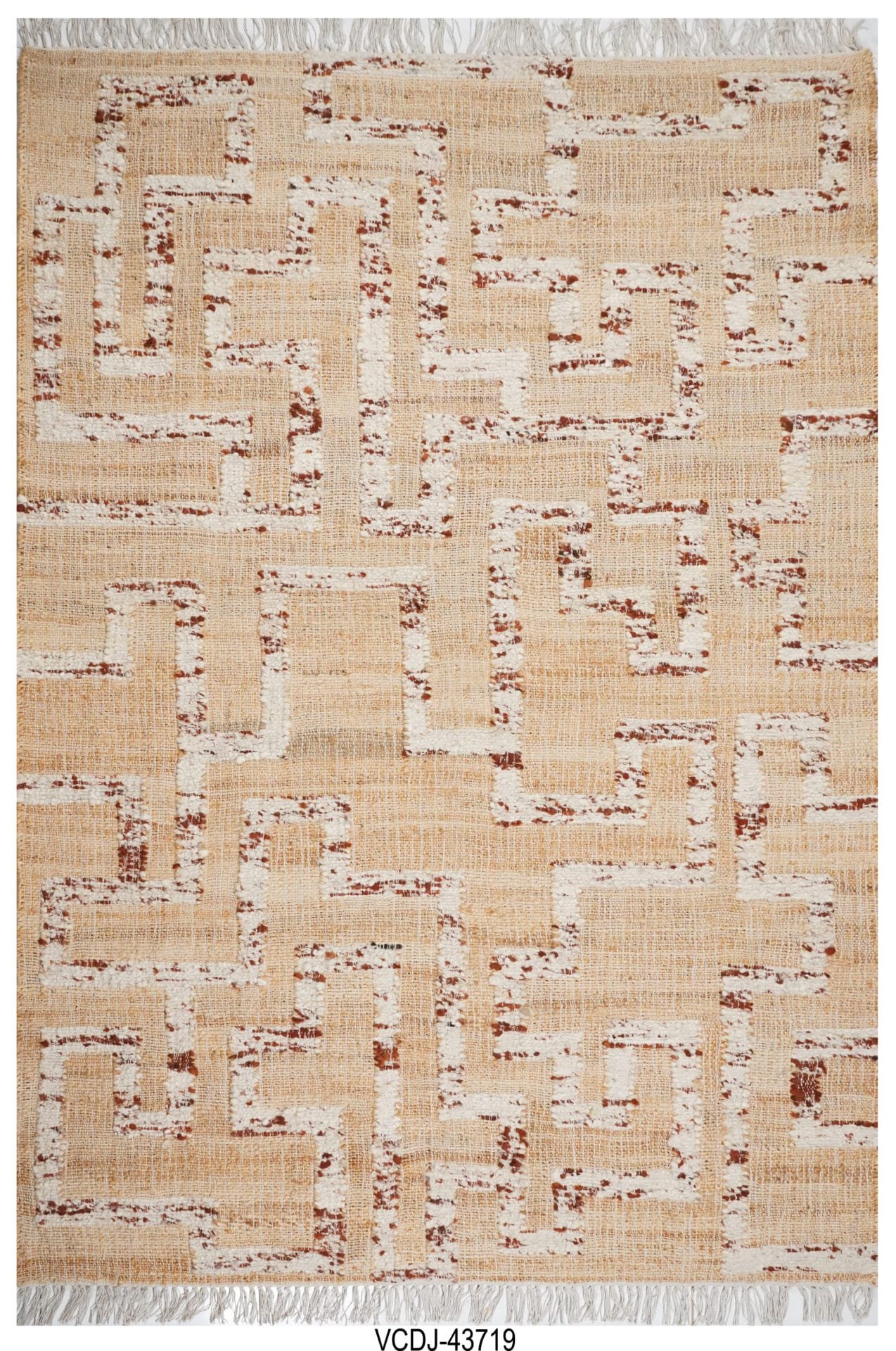 Vruksha Maze Jute Wool Rugs - Artline Creation