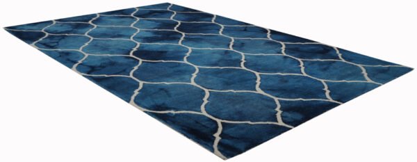 Azure Lattice Hand Tufted Woolen Carpets