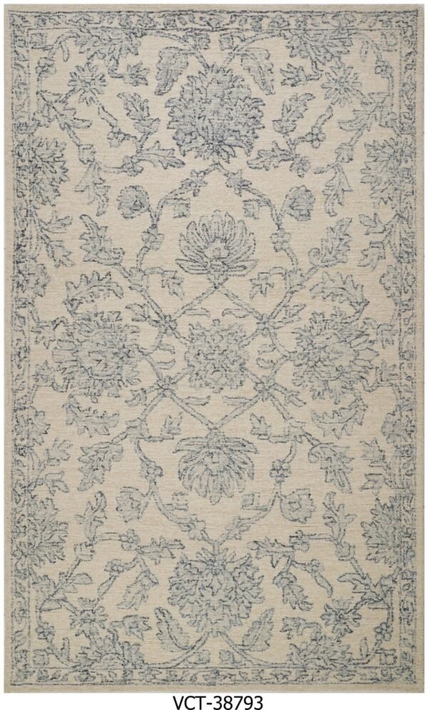 Vintage Floral Medallion Hand Tufted Carpet