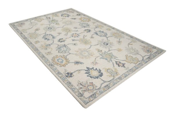 Ivory Blossom Hand Tufted Woolen Carpets