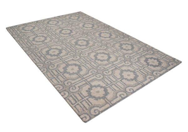 Zariah Silver Hand Tufted Woolen Carpets