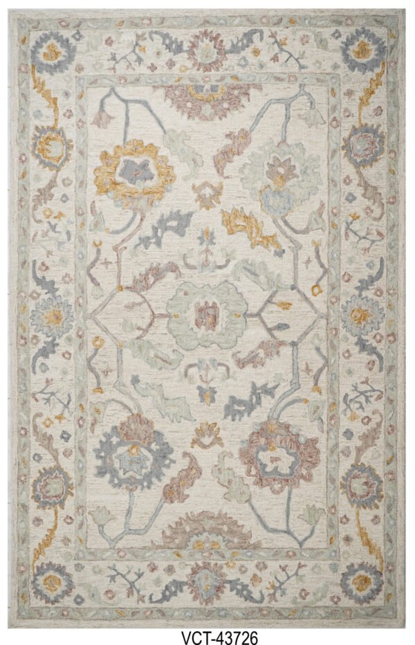 Ivory Gulshan Hand Tufted Woolen Carpets